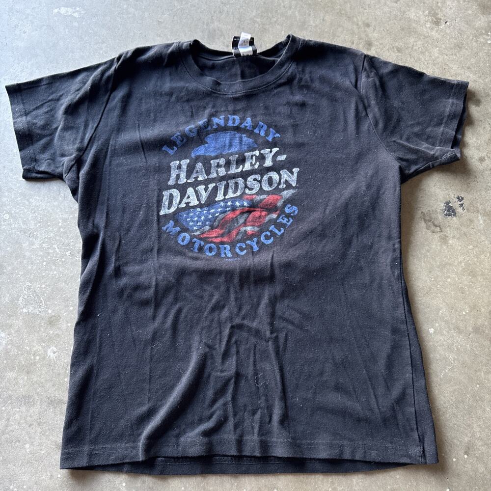 Harley Davidson Women's XXL Shirt Black Red Rock Las Vegas Nevada Motorcycles